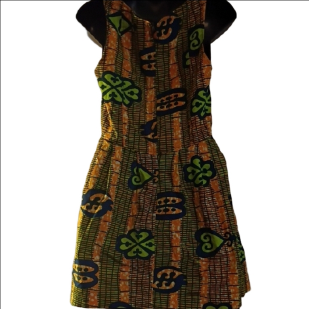 Zachary's Smile  Dress in Green and Blue. Size 8. Art To Wear. - Picture 6 of 12